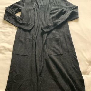 Black Cashmere Long Cardigan